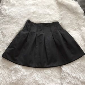 Black A-Line pleated skirt with pockets!